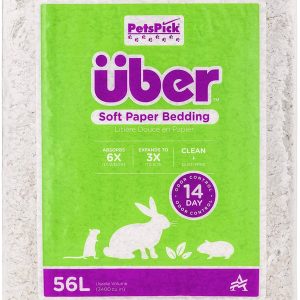 Uber Soft Paper Pet Bedding - White - 56 L